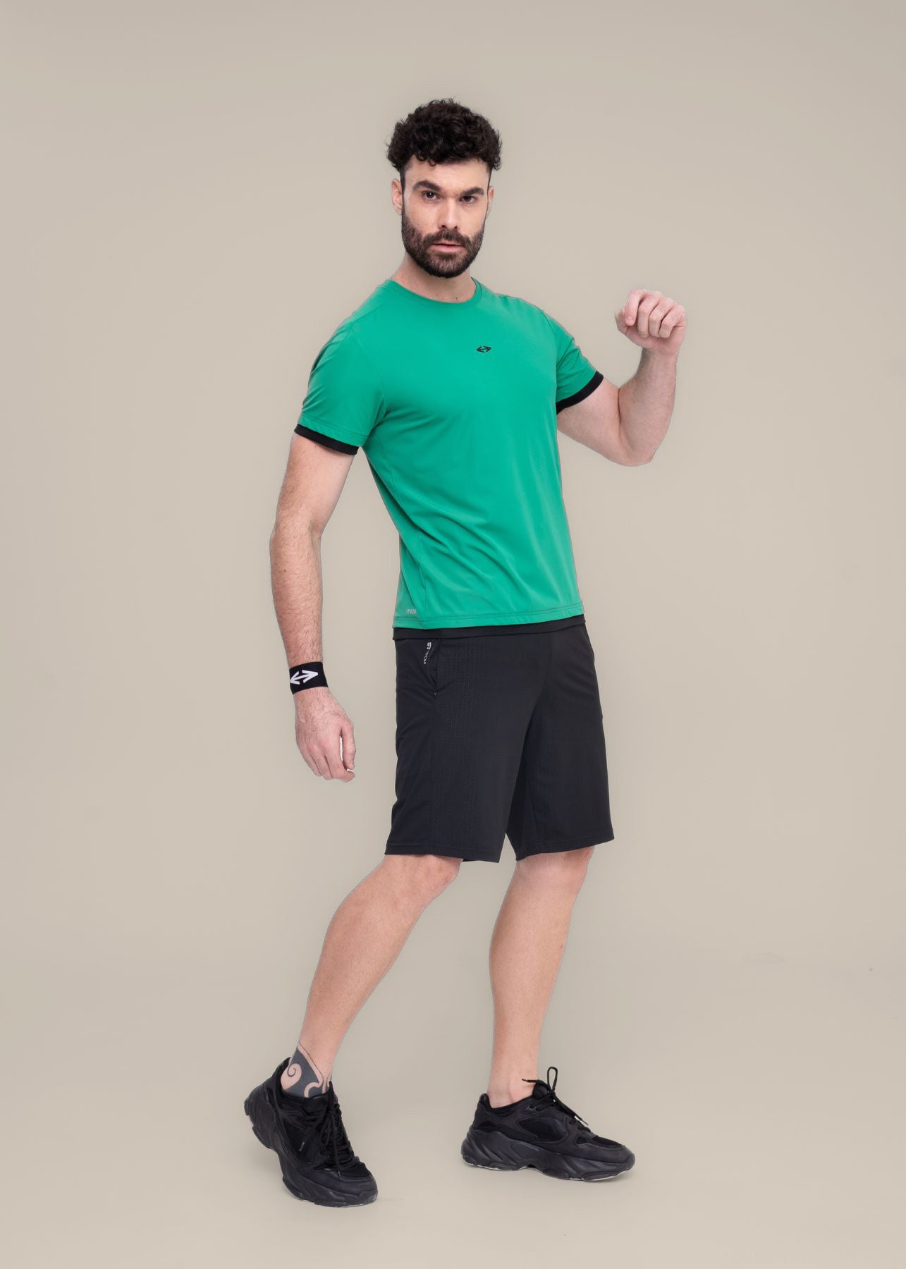 Men Performance Round Neck Tee - Cool Green