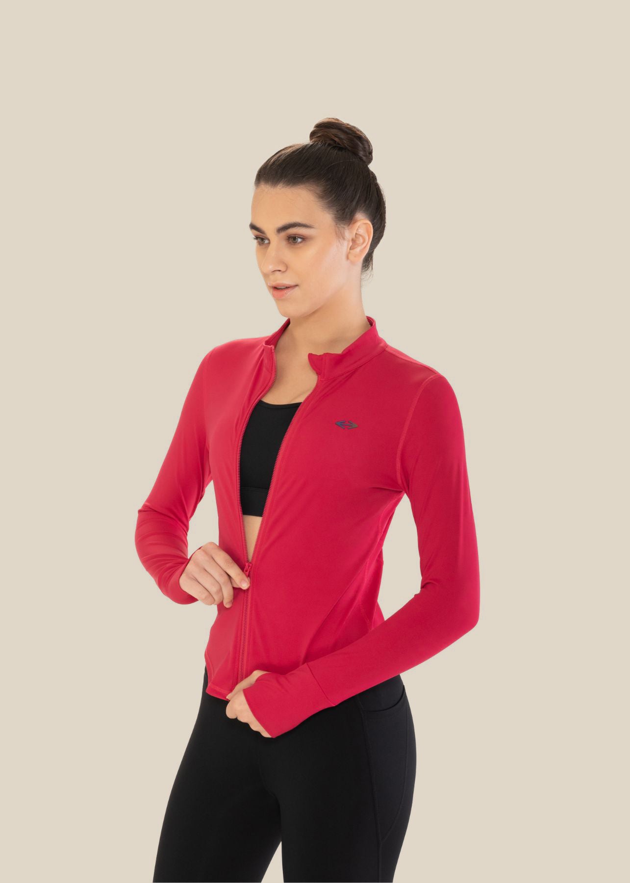 Women Active Jacket - Red Pink - 1