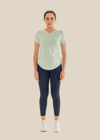 V Neck Active Tee - Lichen - 2