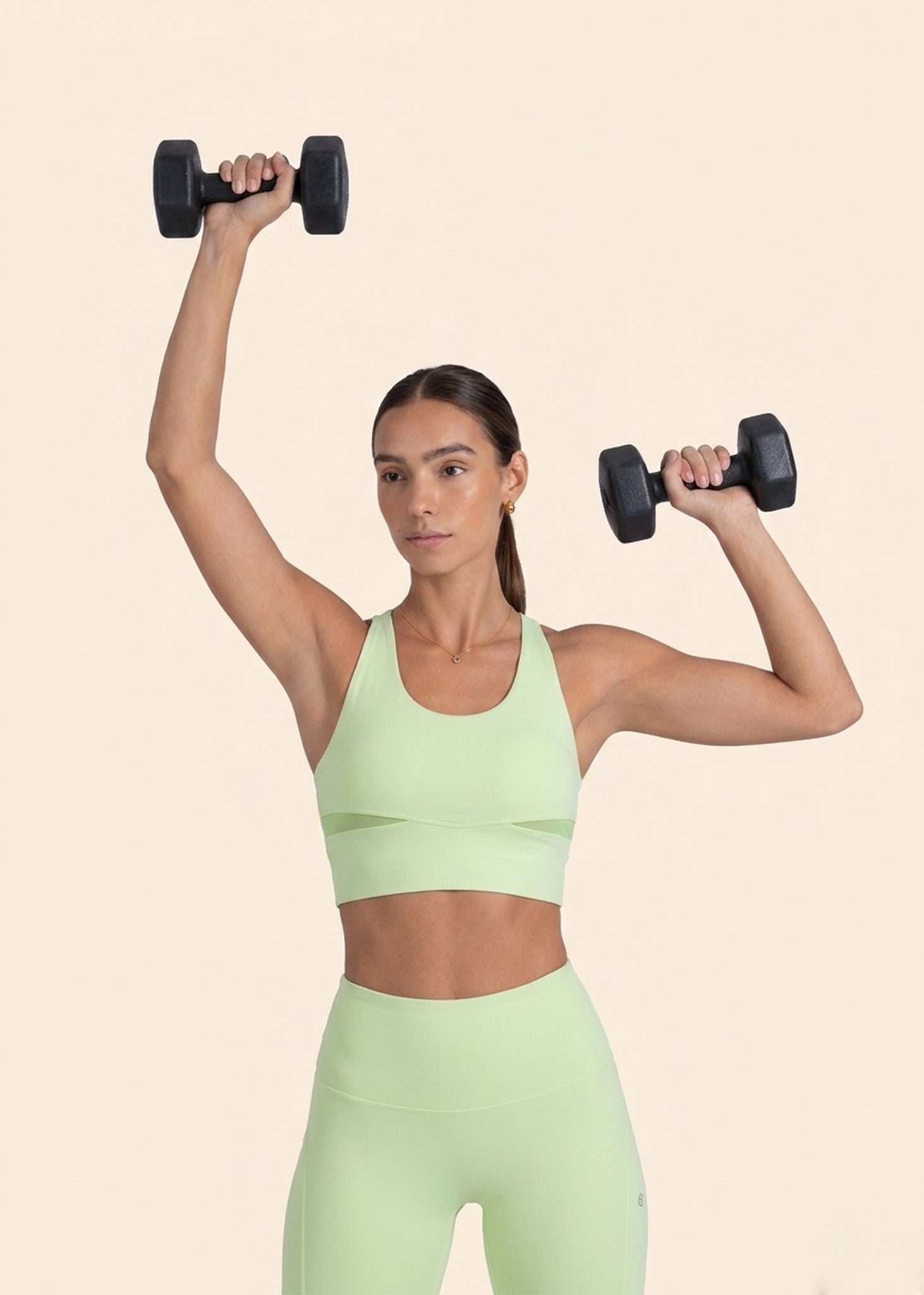 High Support Cross back sports bra - Mint Green