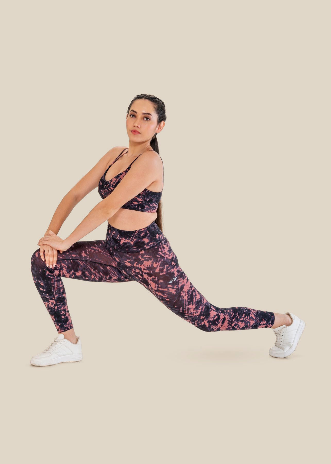 Low Impact Printed Sports Bra - Delicate Pink