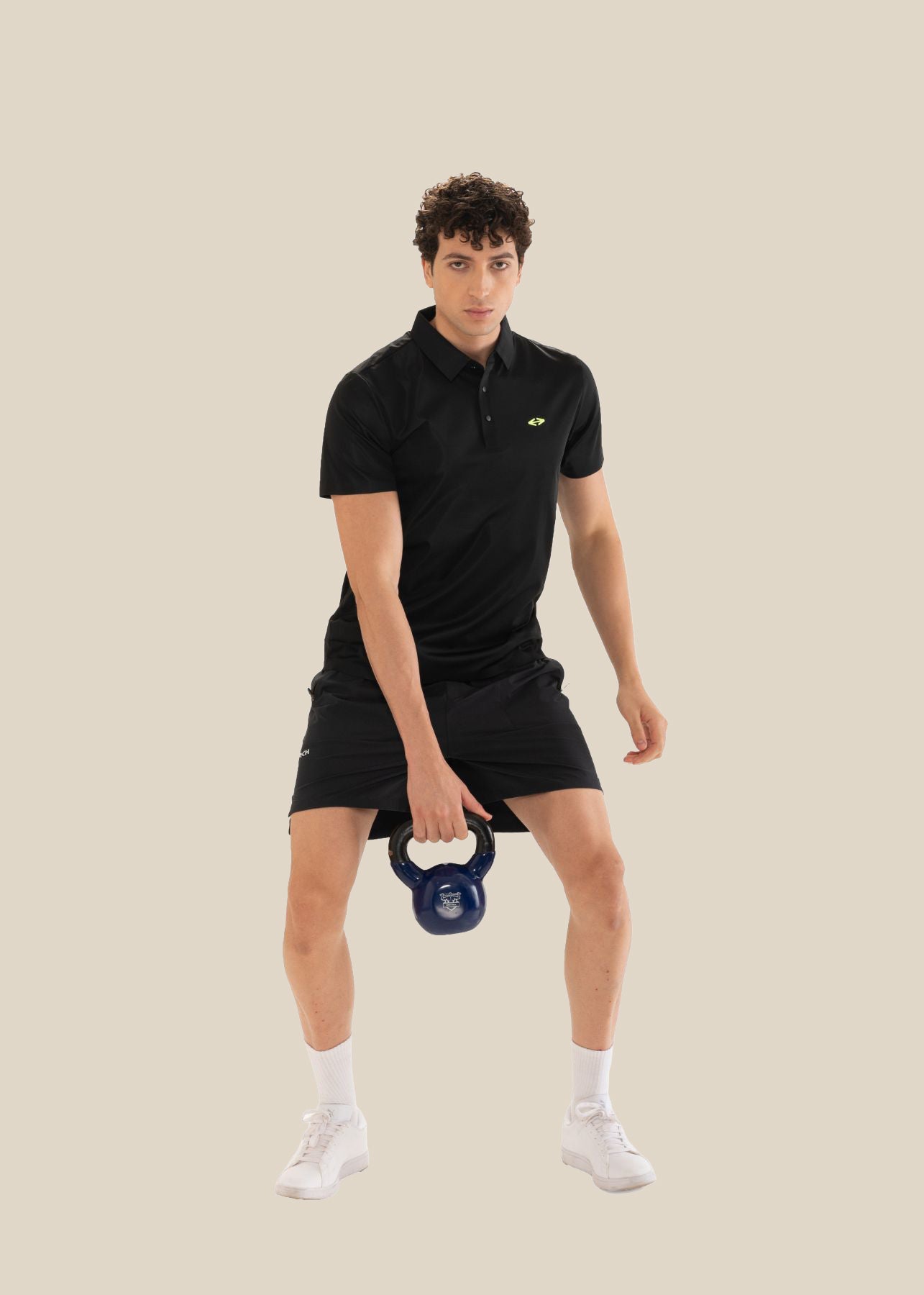 Men Lightweight Polo Tshirt Black - 2