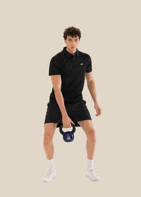 Men Lightweight Polo Tshirt Black - 2