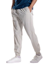 Men Performance Joggers Elastic Bottom White - 3