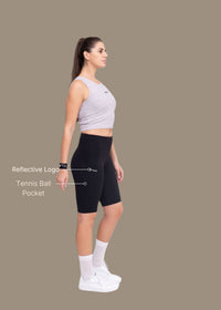 Women Dual Pocket Sports Shorts - Black - 3