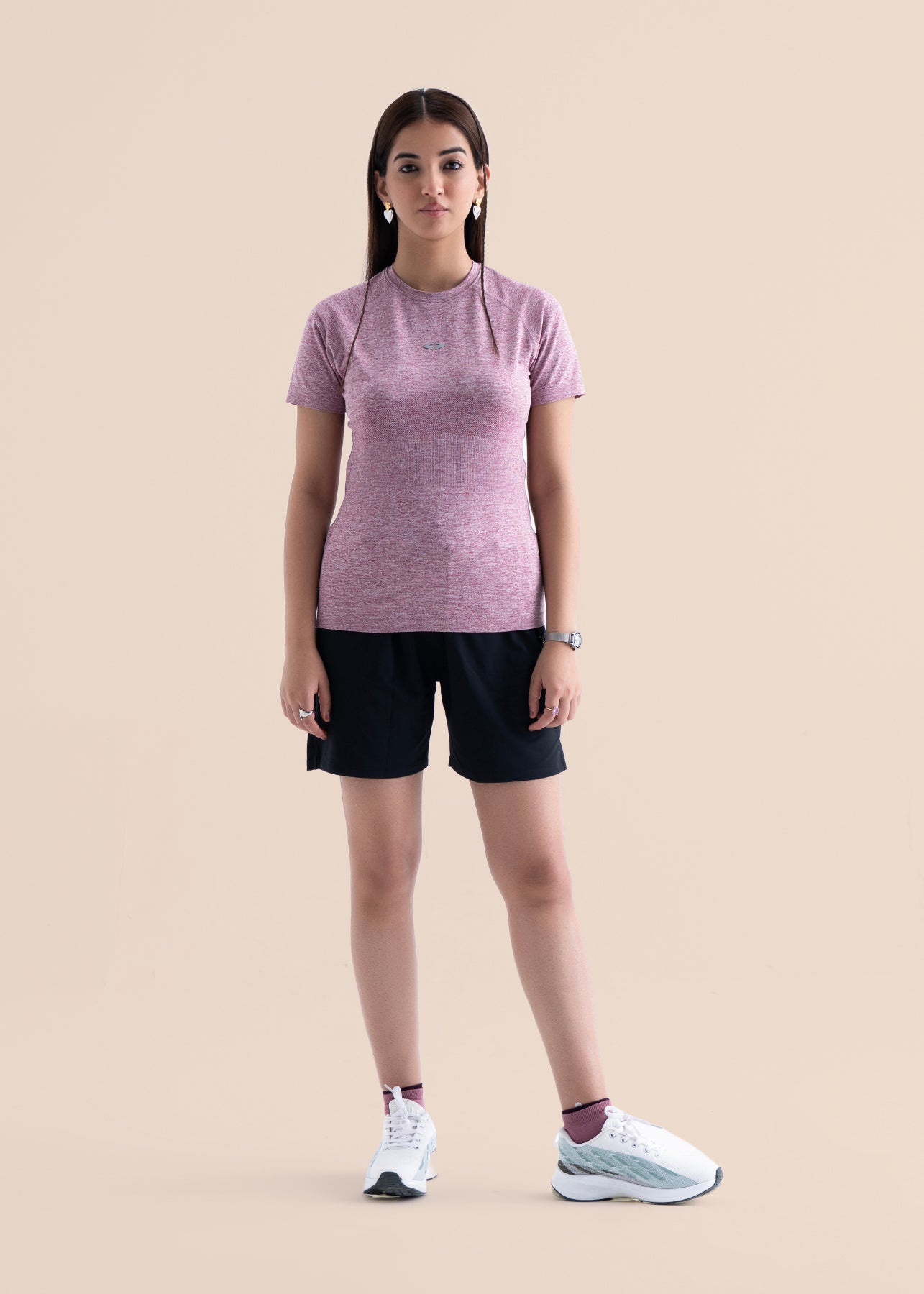 Seamless workout Regular Tee - Rose - 1
