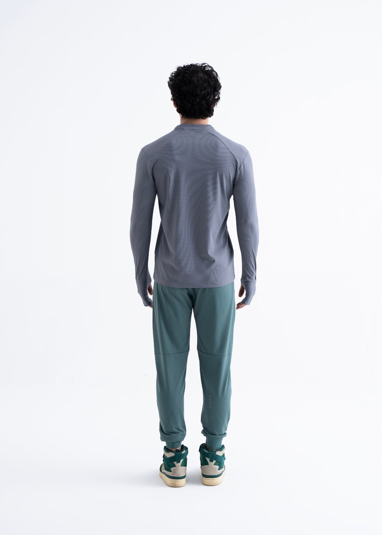 Men Ribbed Waistband Joggers Pine - 4
