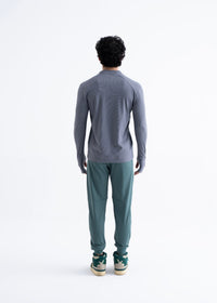 Men Ribbed Waistband Joggers Pine - 4