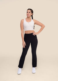 Women Workout Flare Pant - Black - 2