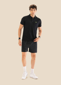 Men Structured Polo - Black - 2