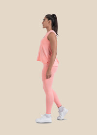 Strch Flex Tie-Back Tank - Peach - 3
