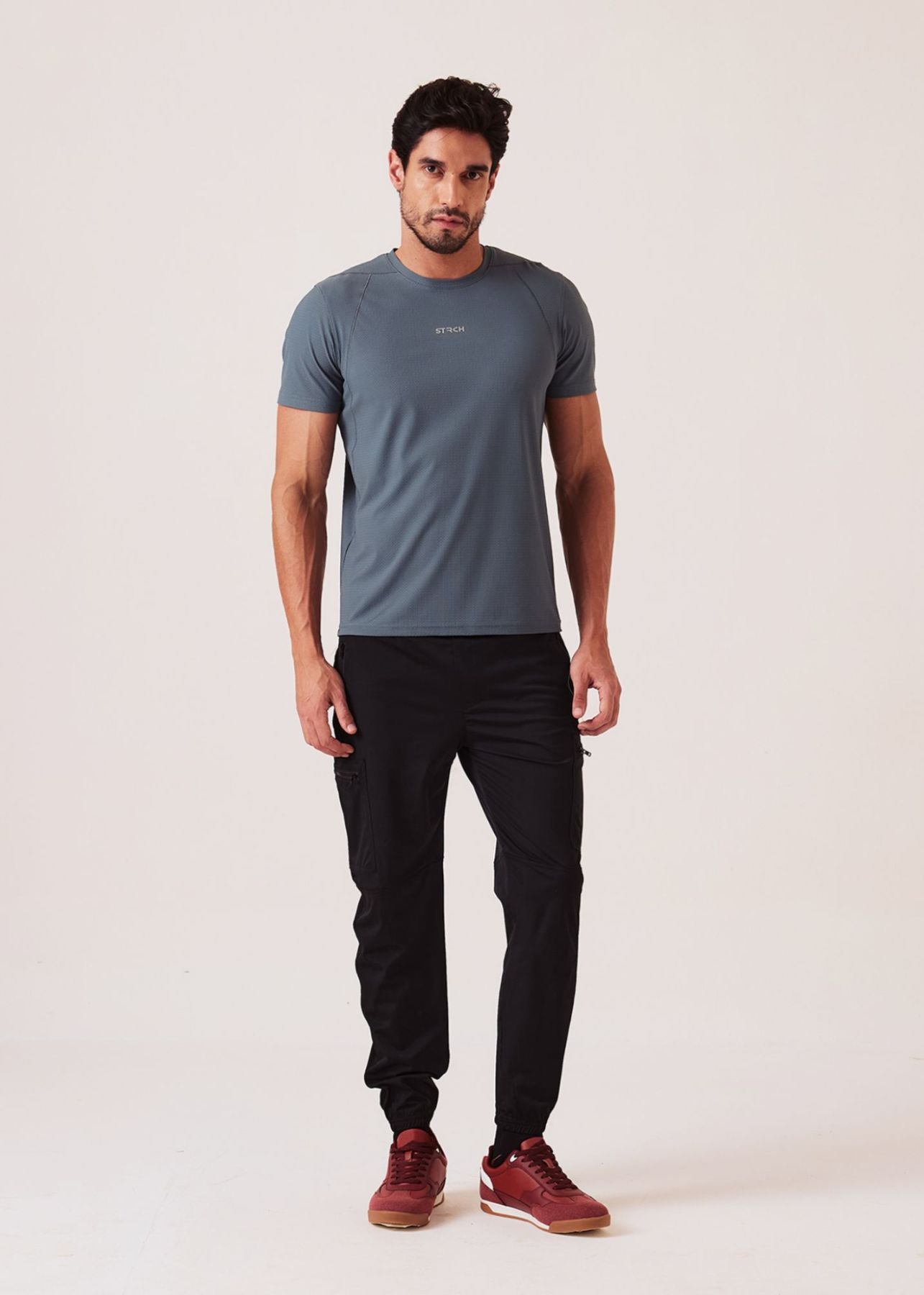 Men Cargo Gym Joggers - Black - 2