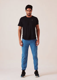 Men Cargo Gym Joggers - Ice Blue - 2