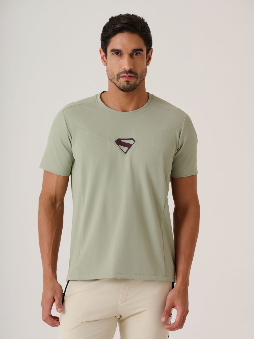 Men Superman Merch Performance Tee - Sea Grass