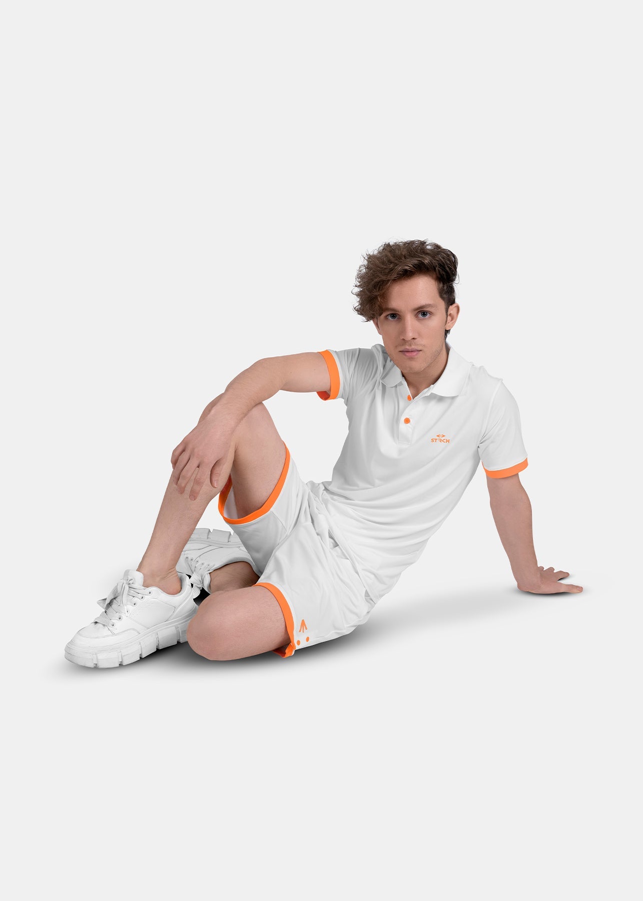 Men Gym Shorts White - 1