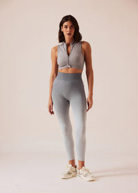 Women Seamless Zip Bra - Ultimate Grey - 2