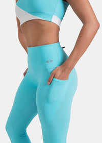 StrchFlex Everyday workout leggings - Cyan Blue - 1