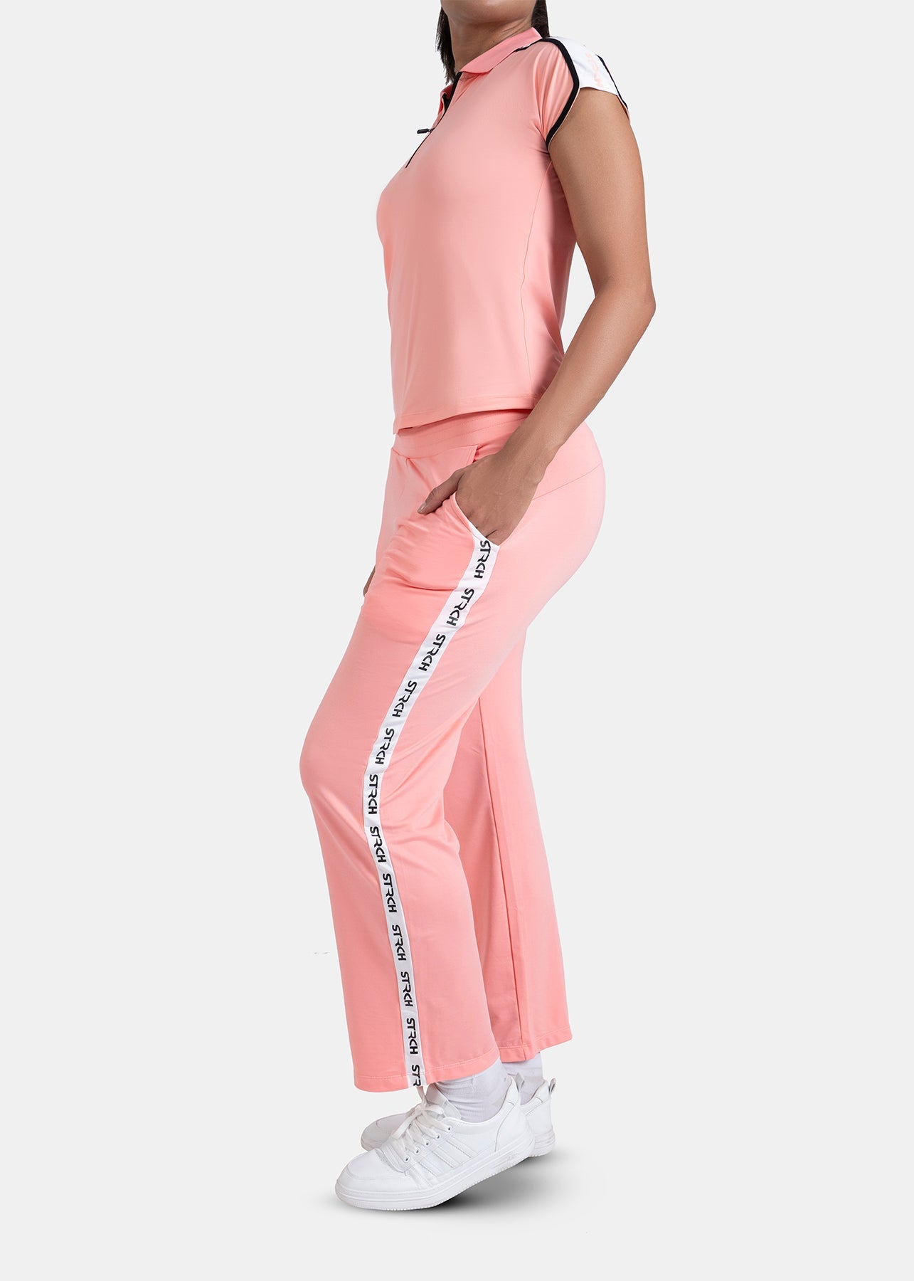 Women Dual Pocket Track Pants Peach - 2