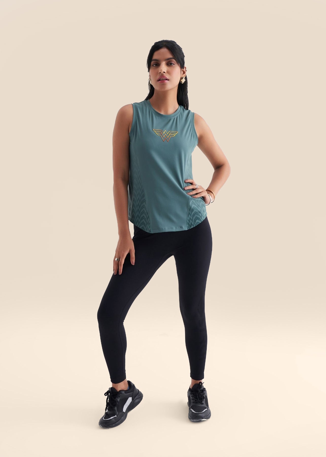 Wonder Women Workout Tank Top - Pine