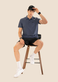 Men Structured Polo Dark Blue - 2