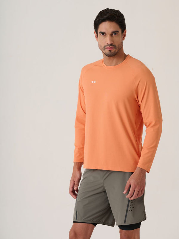 Men Full Sleeve Performance Tee - MutedOrange