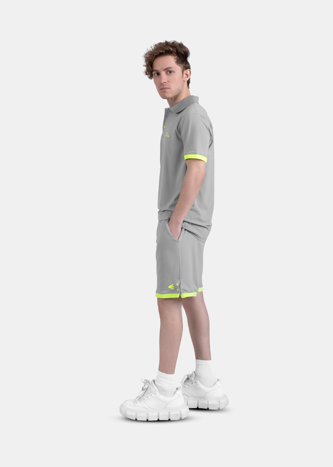Men Gym Shorts Grey - 3