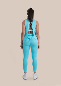 Strch Flex Tie-Back Tank - Blue - 6