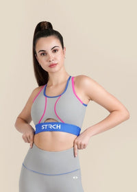 StrchFlex Light Performance Soprts bra - Grey - 1