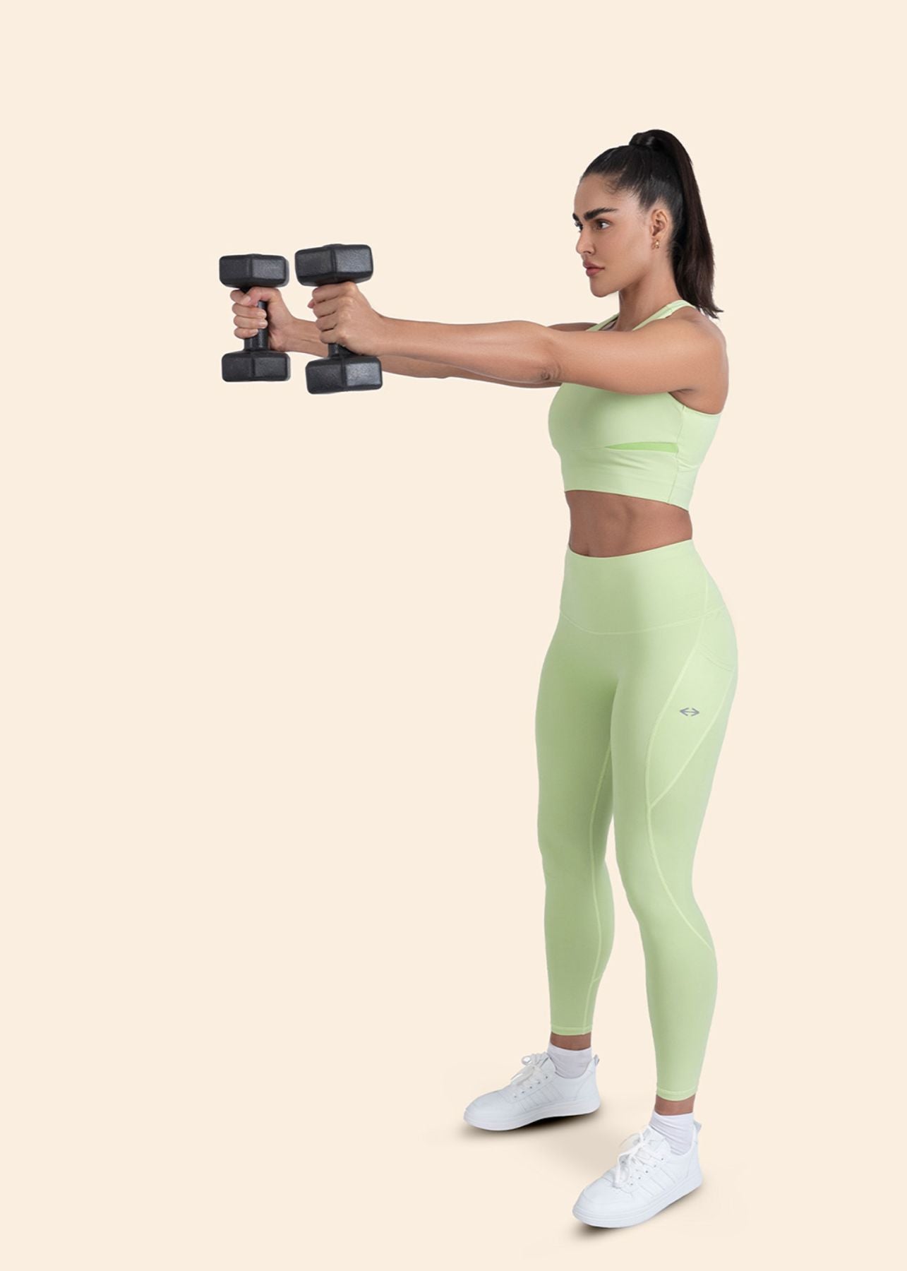 High Support Cross back sports bra - Mint Green