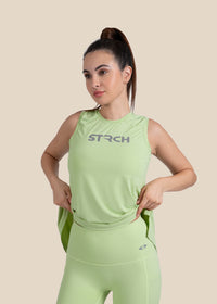 Strch Flex Tie-Back Tank - Green - 4