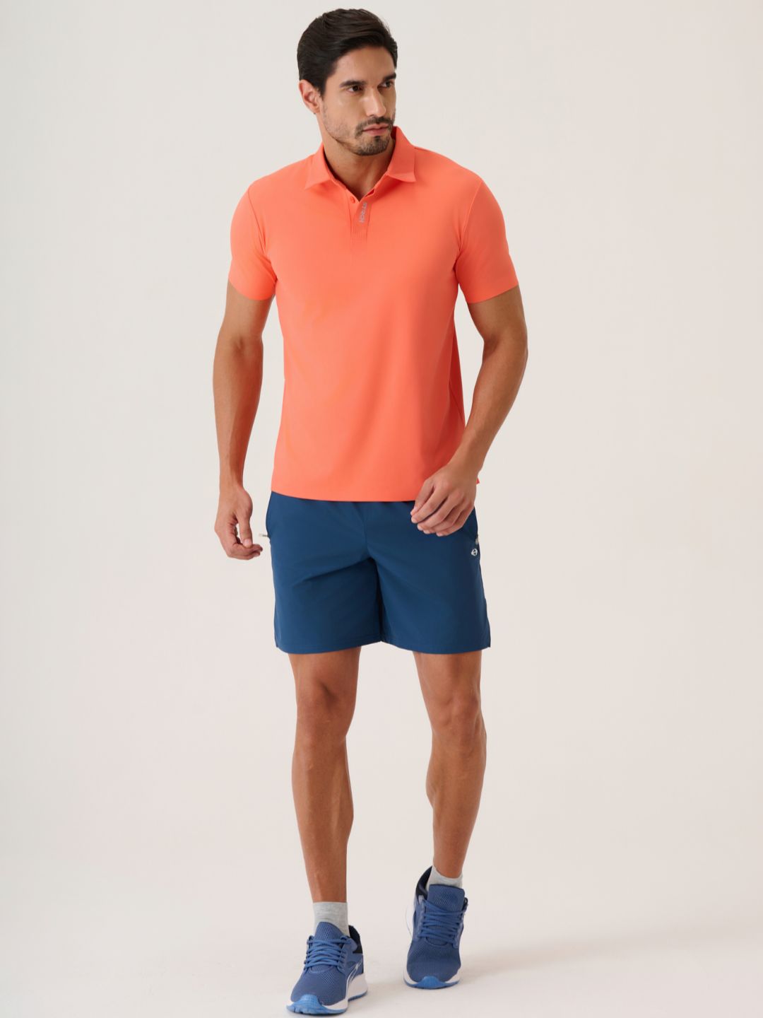 Men Cross-Court Polo 
- Coral