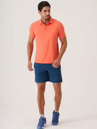 Men Cross-Court Polo 
- Coral