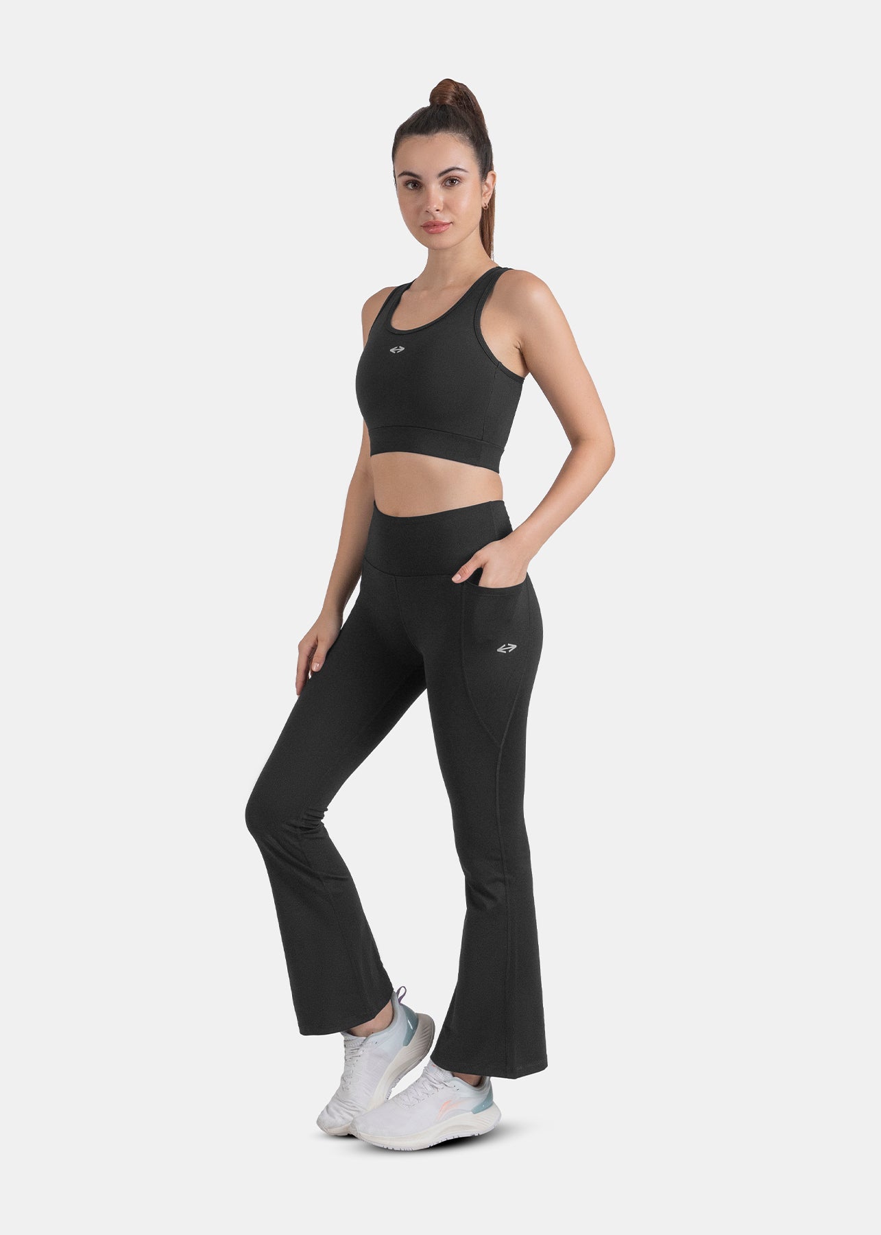 High Impact Basic Workout Sports Bra - Black - 4