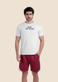 Men Zippered Gym Shorts - Maroon - 2