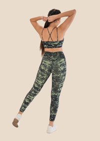Workout Essential Printed Leggings - Dusty Green - 6
