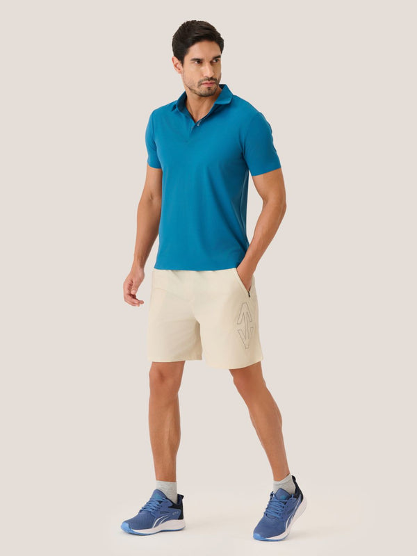Men Cross-Court Polo 
- TealBlue