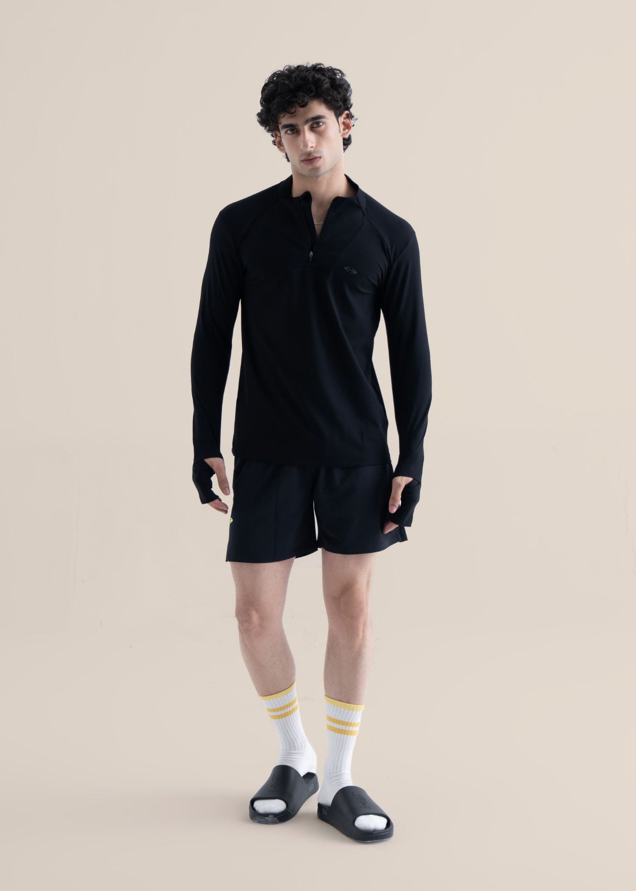 Men Quick Dry Workout Shorts - Black
