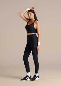 Leopard Embossed Sports Bra - Black - 3