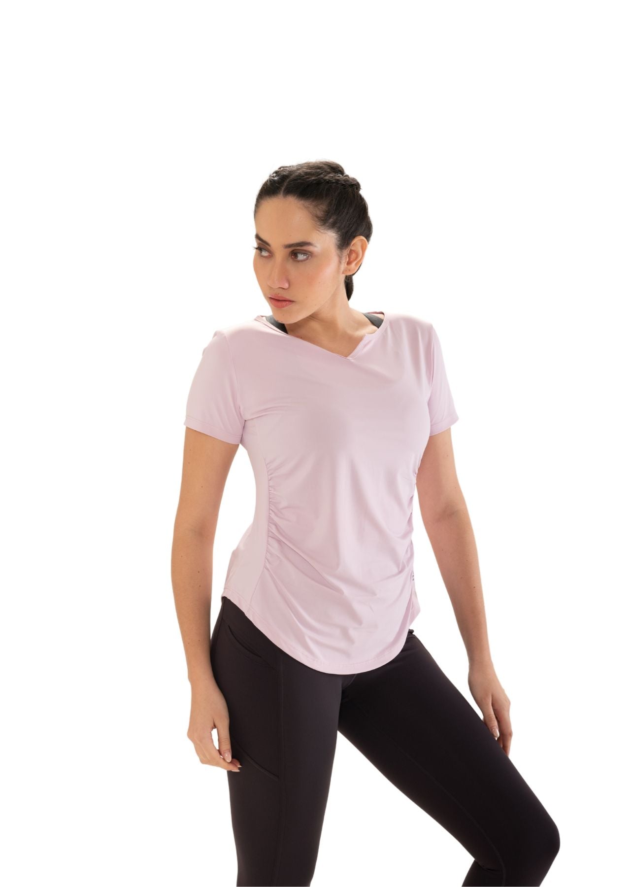 V Neck Active Tee - Purple - 3