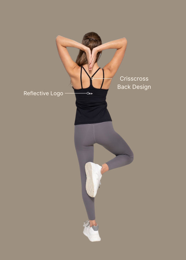 StrchFlex padded Tank top - Black - 3