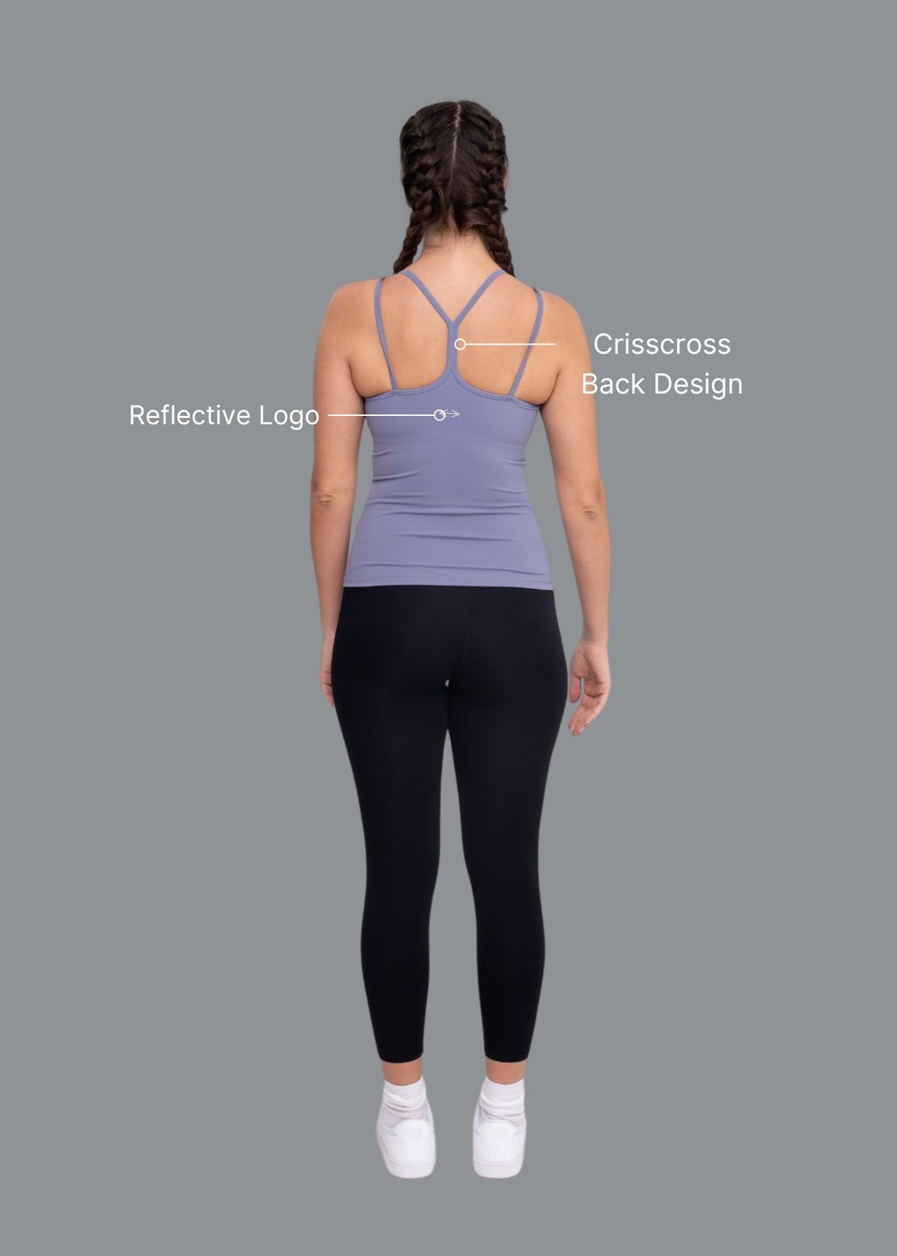 StrchFlex padded Tank top - Dusty Blue - 3