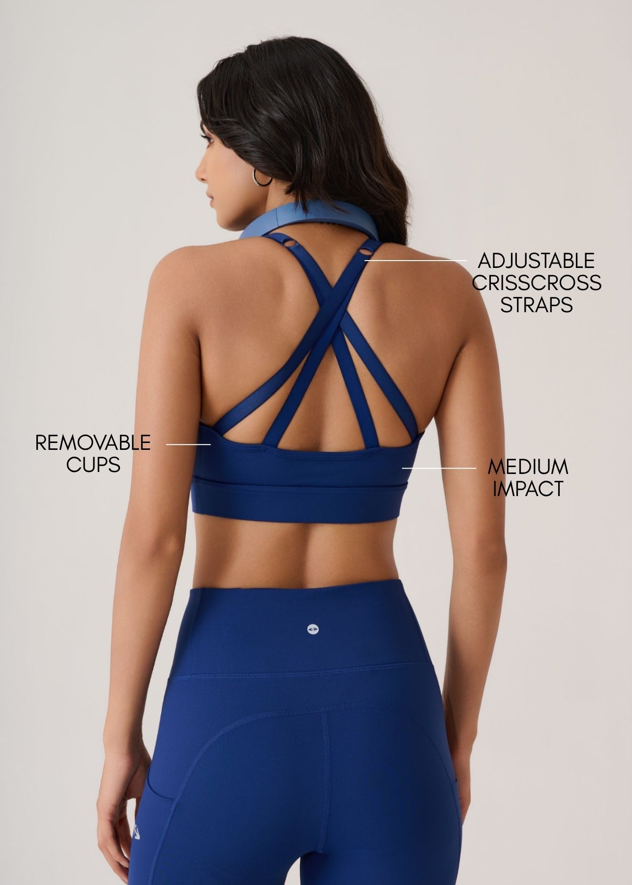 Power Yoga-Edit Sports Bra-Navy