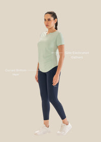 V Neck Active Tee - Lichen - 3
