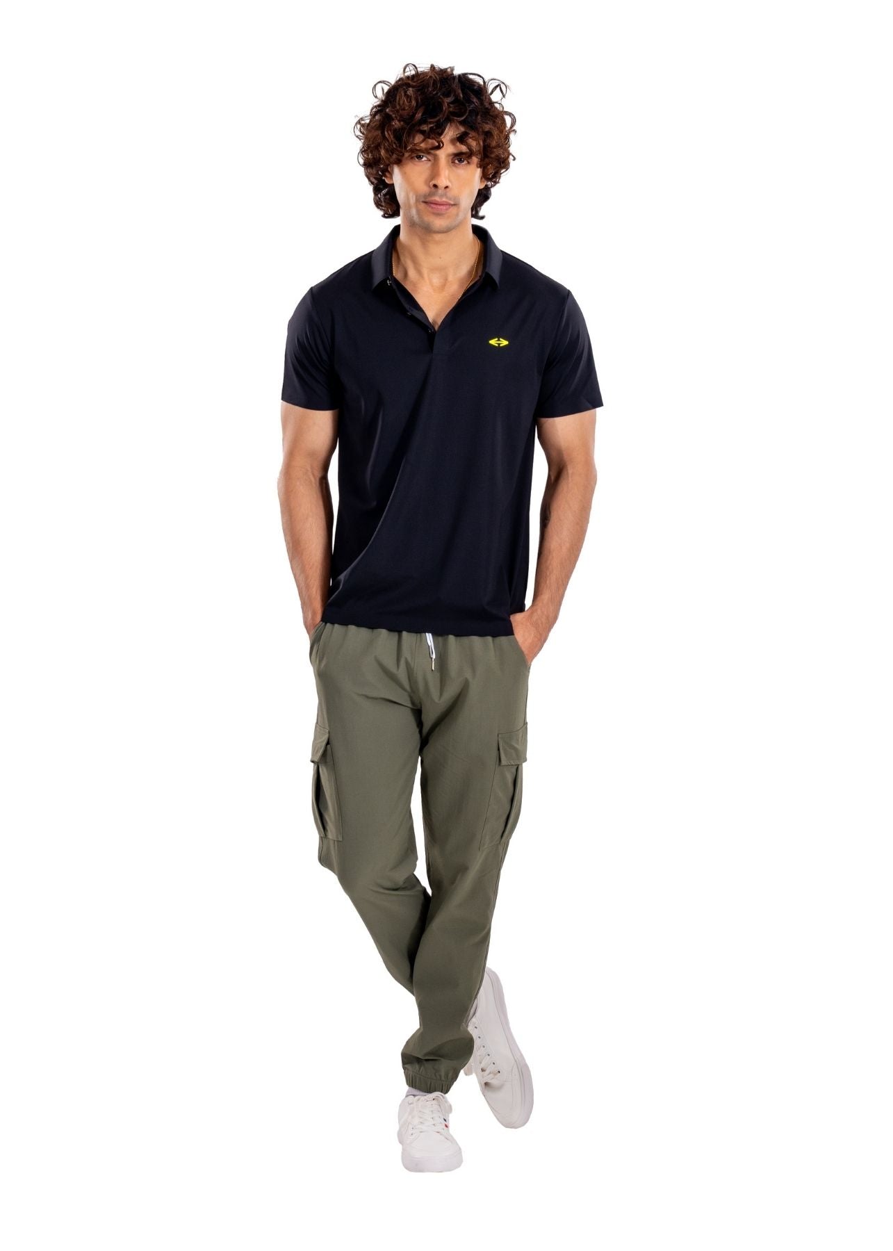 Men Slim Fit Polo Tshirt Black - 4