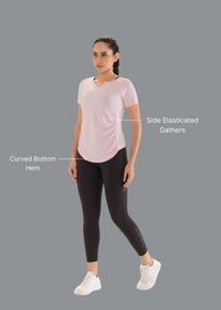 V Neck Active Tee - Purple - 2