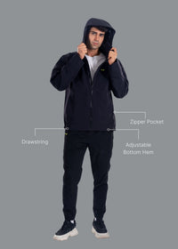 Men Full Zip Active Jacket Black - 2