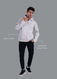 Men Full Zip Active Jacket White - 2