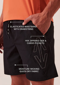 Men Regular Fit Gym Shorts - Black - 3