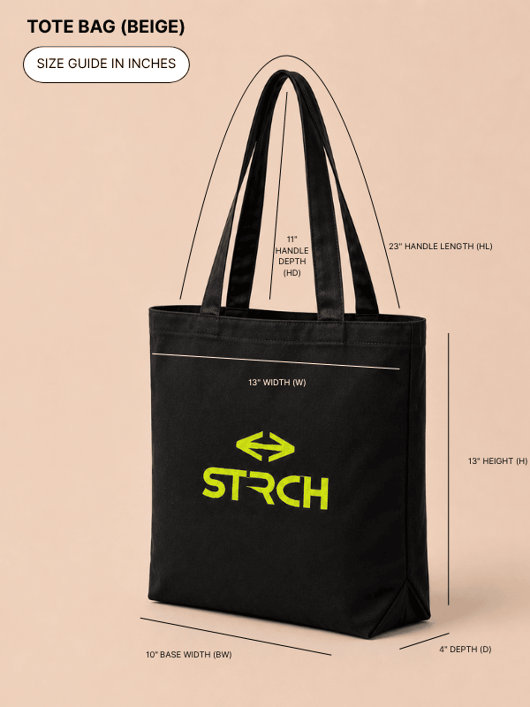 STRCH Momentum Tote - Black
