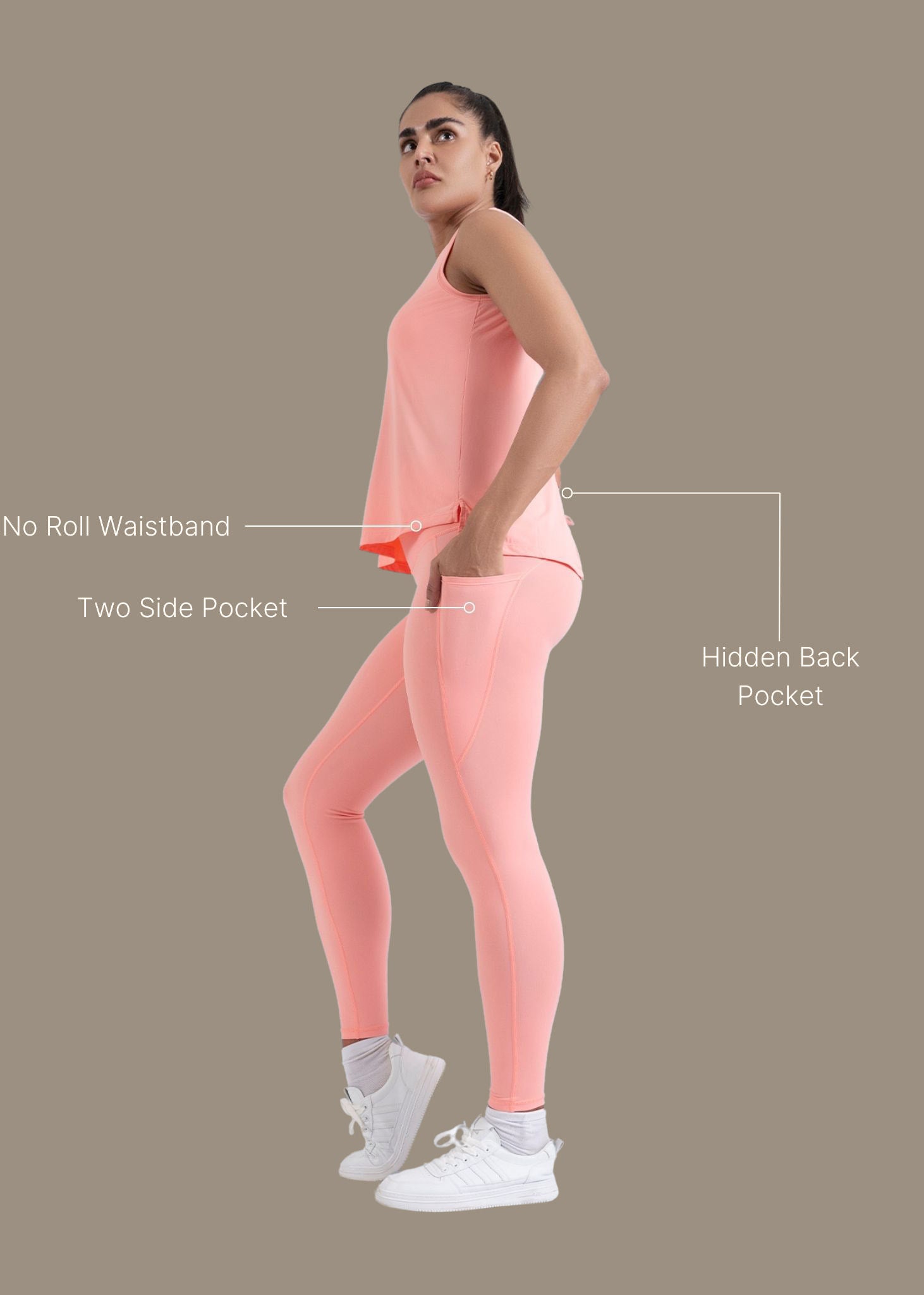 StrchFlex Everyday workout leggings - Peach